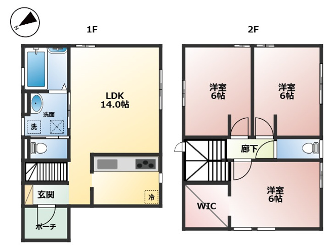 【間取り】 | のぞみ野6丁目戸建