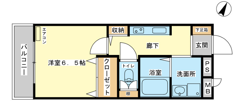 ハイツ中浜の間取り