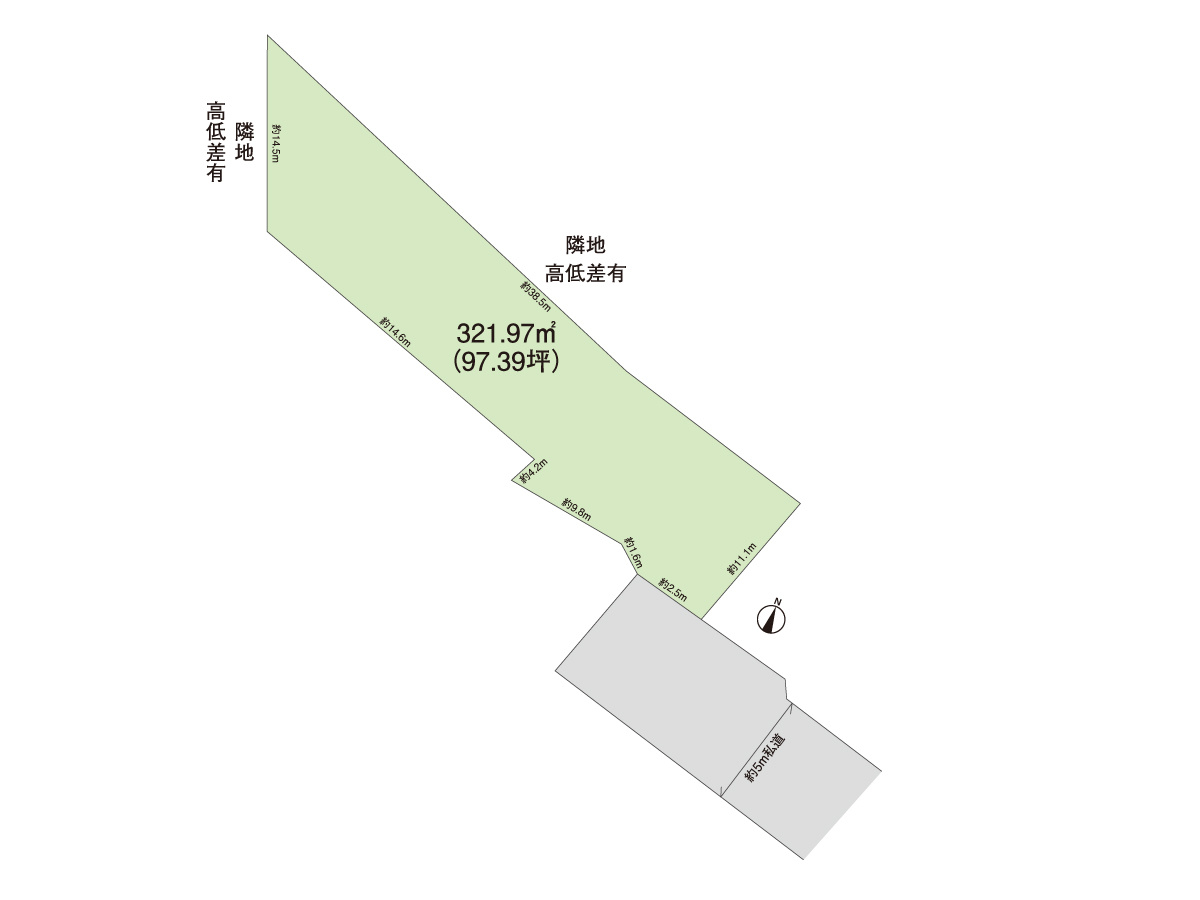 奉免町　土地の区画図