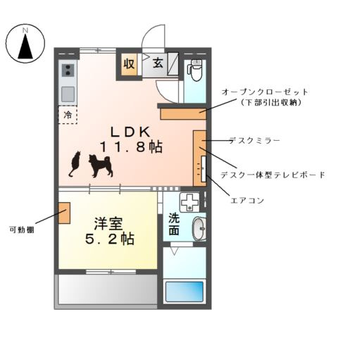 ウエストウイングⅤ（ファイブ）の間取り