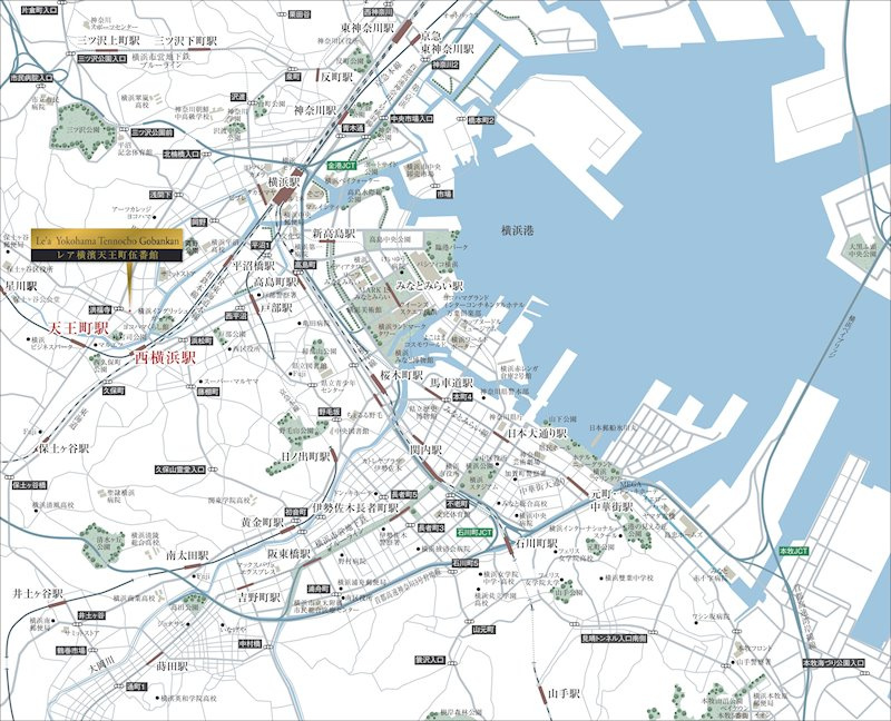Le'a横濱天王町伍番館の地図
