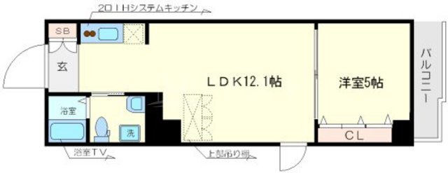 エステムコート難波ＥＡＳＴレオルガの間取り