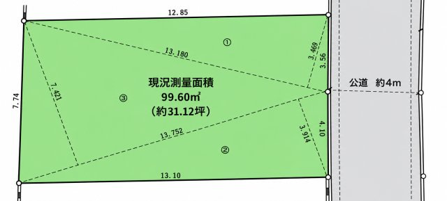 三鷹市新川6丁目 中央線 吉祥寺駅 売地の土地図