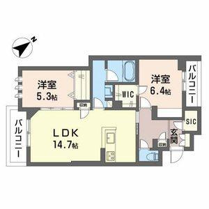シャーメゾンステージ茨木春日の間取り