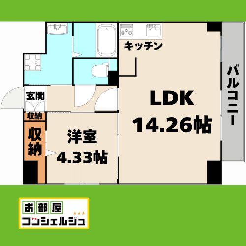 ウルフィエスタ徳川(旧 GRAN DUKE徳川)の間取り