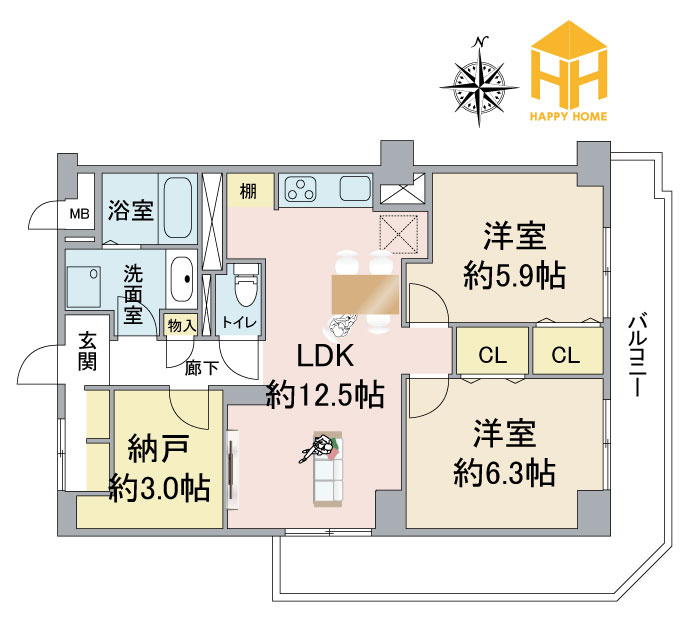 大淀町スワローハイツの間取り|※現況と図面が異なる場合現況を優先いたします。