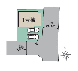 藤沢市西富２丁目　新築戸建　全１棟の区画図