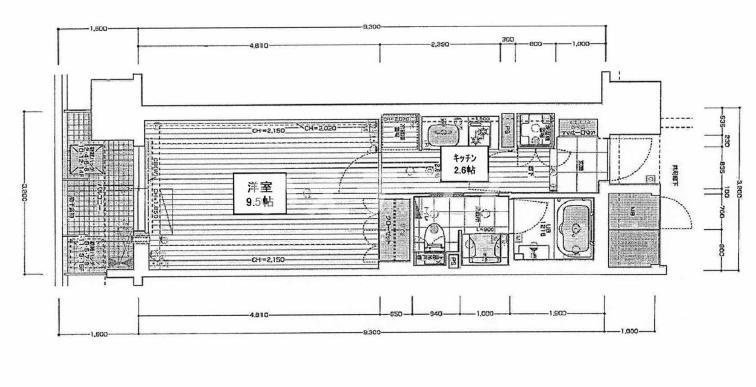 リーガル神戸三宮フラワーロードの間取り
