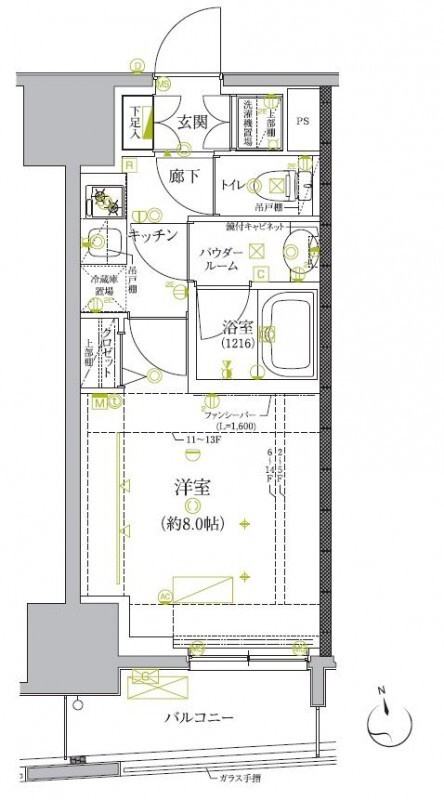 板橋区板橋４丁目の賃貸マンションの間取り