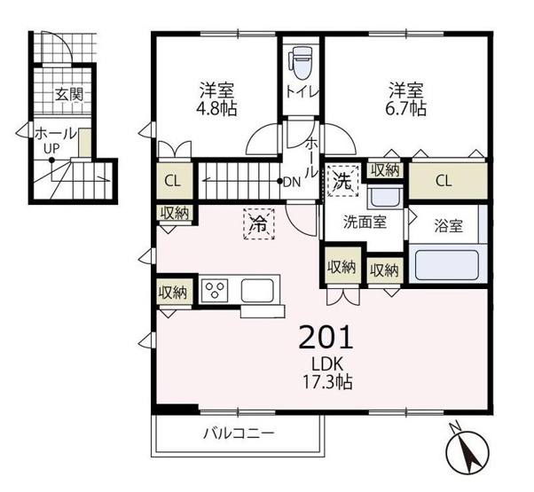 【間取り】 | エルメゾン南栗原