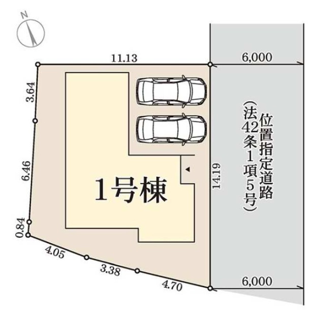 加古川市加古川町友沢　　新築戸建の区画図