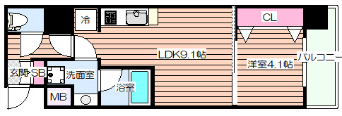 【間取り】 | S-RESIDENCE江坂Eminence