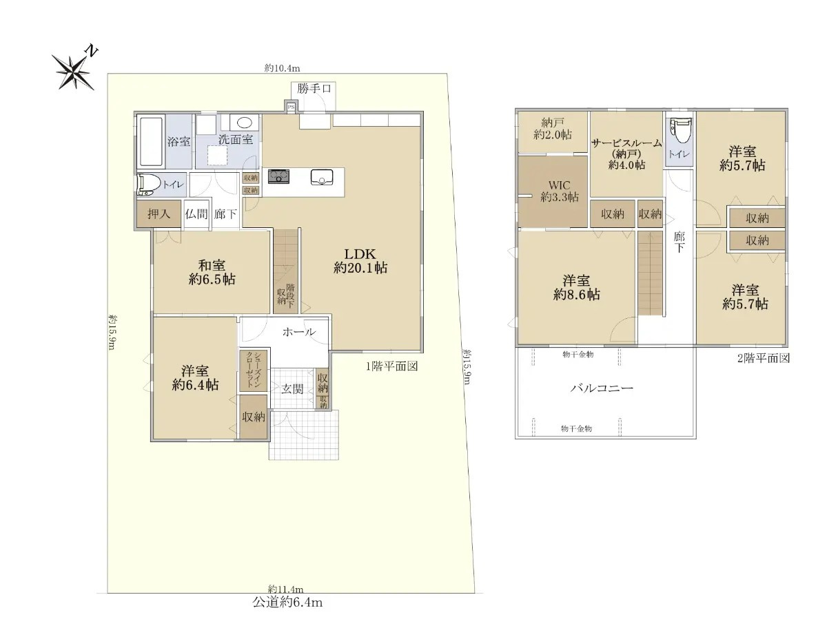 野洲市三上　中古戸建の間取り