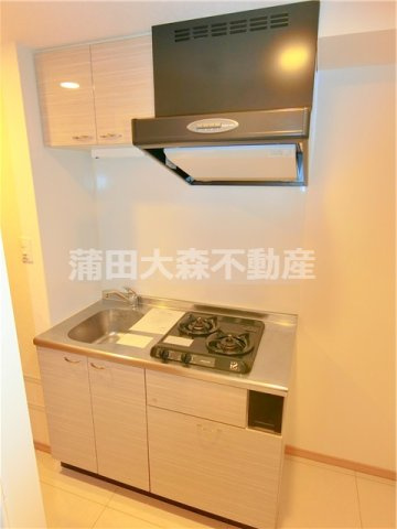 ルーブル蒲田南伍番館のキッチン|2口ガスグリル付システムキッチン