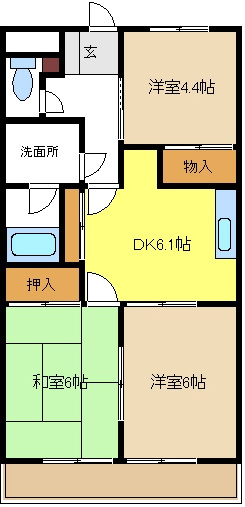 プレジールＢの間取り
