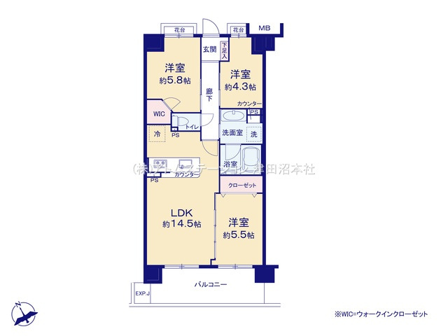【間取り】 | アトムセレクト　ブライトシティ船橋