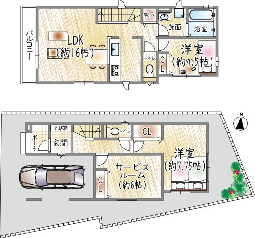 一ヶ谷町の間取り