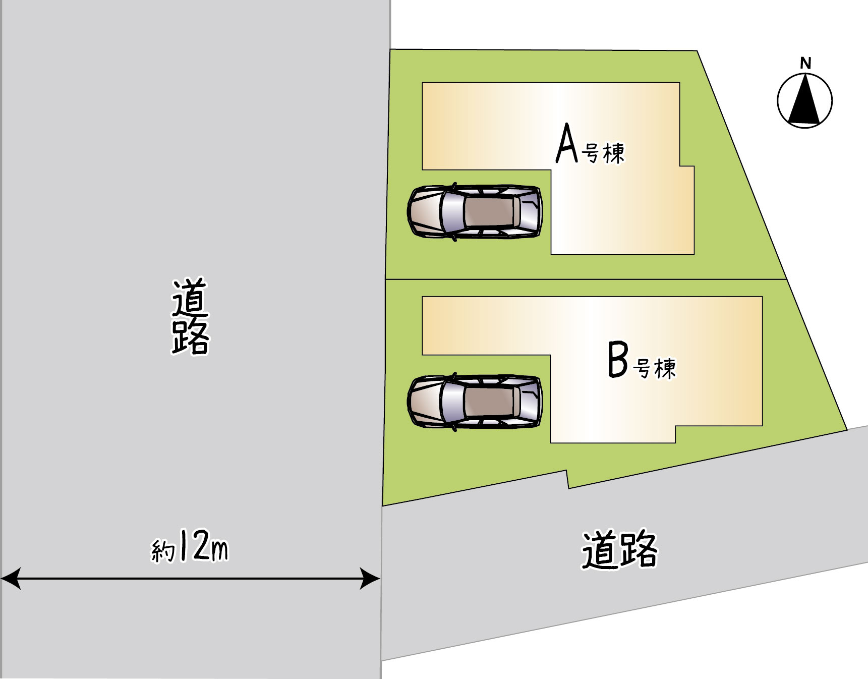 一ヶ谷町の区画図