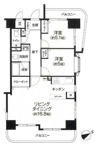 【間取り】 | 朝日プラザ吹上