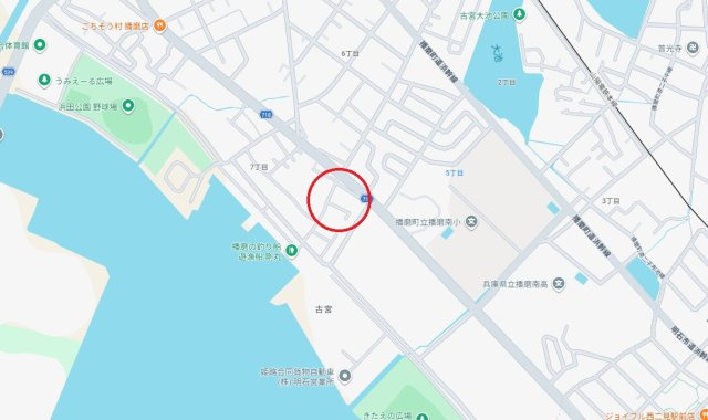 加古郡播磨町古宮7丁目　　山陽電鉄「播磨町駅」徒歩13分の地図