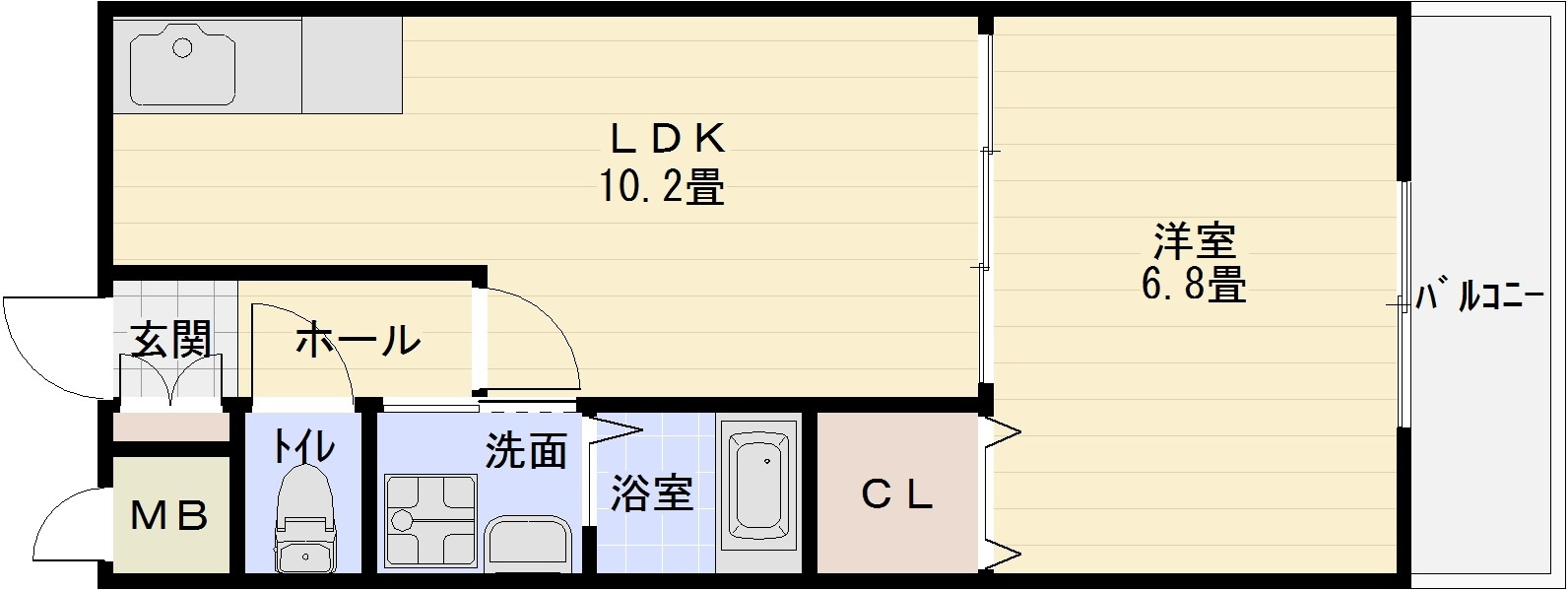 スカイマンションの間取り