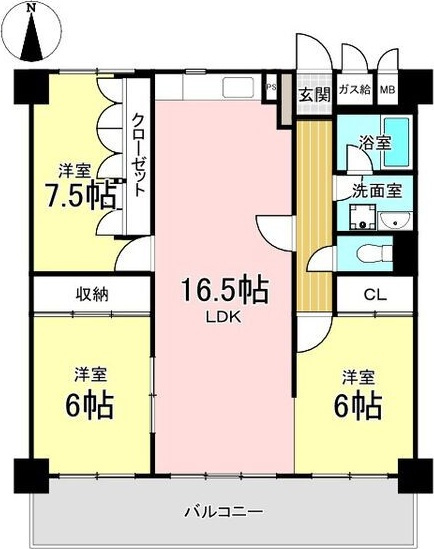 【間取り】 | エスポア東海橋B棟