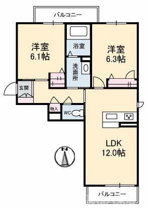 シャーメゾン多肥下町の間取り