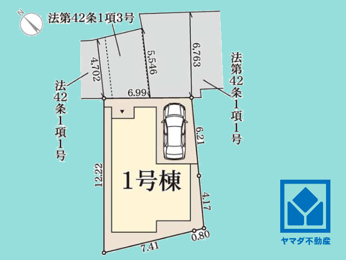 宇治市羽拍子町の区画図