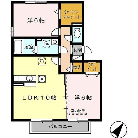 グラス ツイン Ｂの間取り