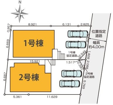 小金井市緑町3丁目 中央線 東小金井駅 新築戸建の区画図