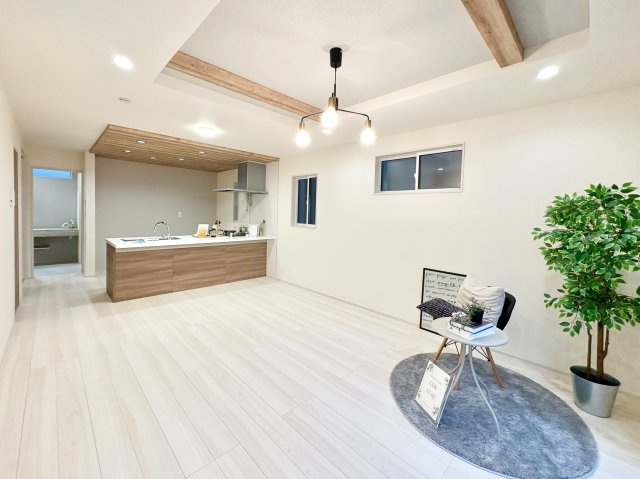 川越市藤原町の新築一戸建の居間・リビング|LDK17帖