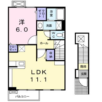 【間取り】 | プラシードⅢ | 間取りです。