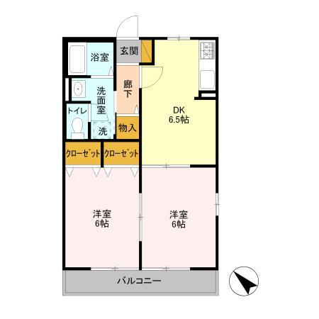 プランドール白羽の間取り
