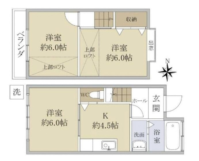 毘沙門町店舗事務所の間取り