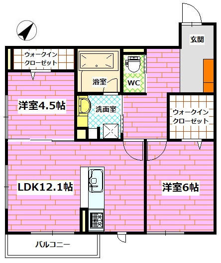 ラップスブルーメ川内の間取り