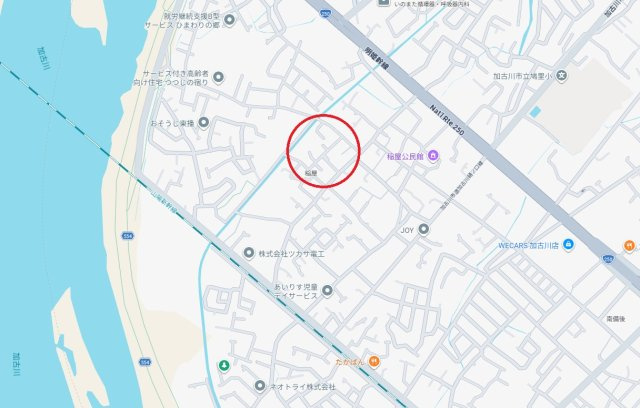 加古川市加古川町稲屋　　売土地の地図