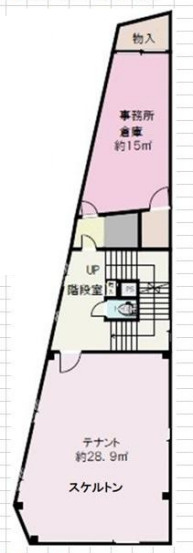 箕面市百楽荘１丁目の店舗事務所の間取り