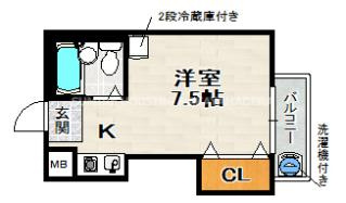 ヴィラ９ナイン【芸短生専用賃貸　※女性専用】の間取り