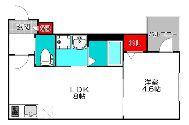 H-maison大正Ⅲの間取り