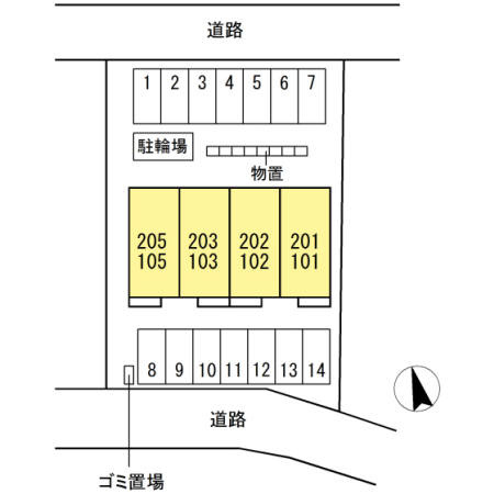 ラルーチェセレーナ金井の区画図