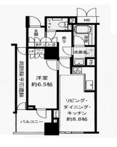 淀屋橋アップルタワーレジデンスの間取り