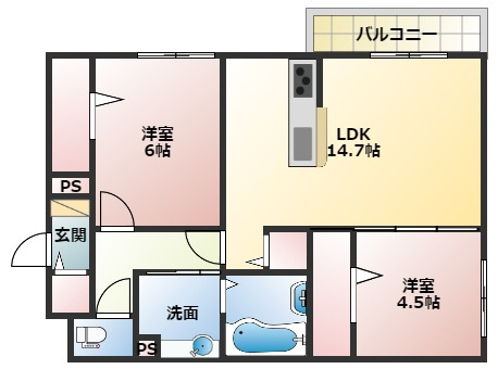 【間取り】 | Jソレイユ錦が丘