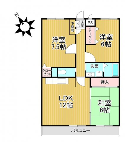 アメニティハイツ杏栄館の間取り