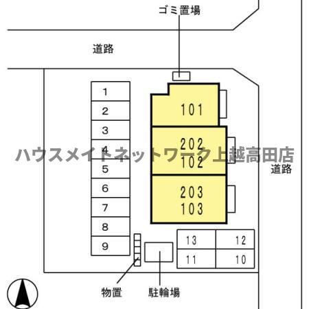 ファミリアの区画図|配置図