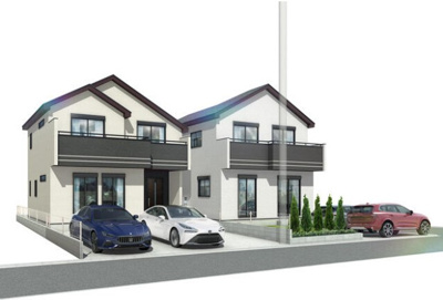 【外観パース】 | 大和市上和田 新築戸建 全2棟