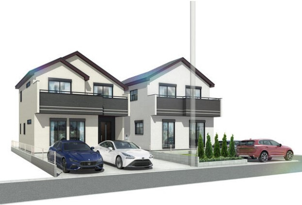 【外観パース】 | 大和市上和田 新築戸建 全2棟