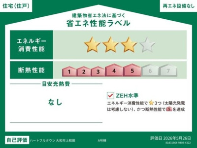 【省エネ性能ラベル】 | 大和市上和田 新築戸建 全2棟