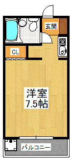 ローズアパートQ44番館の間取り