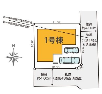 小金井市貫井南町5丁目 中央線 国分寺駅 新築戸建の区画図