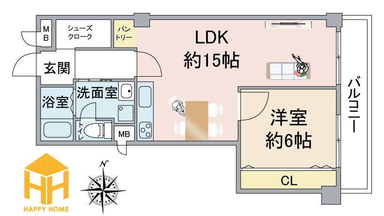 近鉄淀川リバーサイドマンションの間取り|※現況と図面が異なる場合現況を優先いたします。